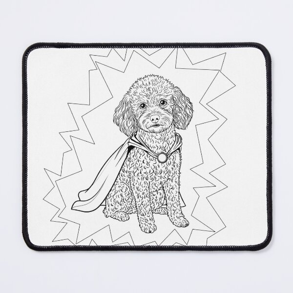 Item preview, Superdog Toy Poodle designed and sold by WildLakePatterns.