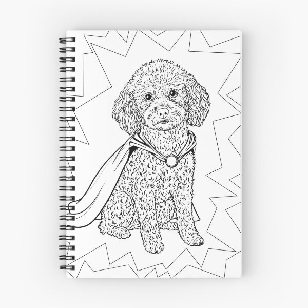 Item preview, Superdog Toy Poodle designed and sold by WildLakePatterns.