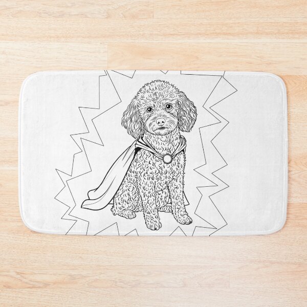 Item preview, Superdog Toy Poodle designed and sold by WildLakePatterns.