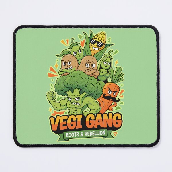Item preview, Vegi Gang Roots & Rebellion - Angry Muscle Vegetables Cartoon designed and sold by AwesomeBeyondLimits.