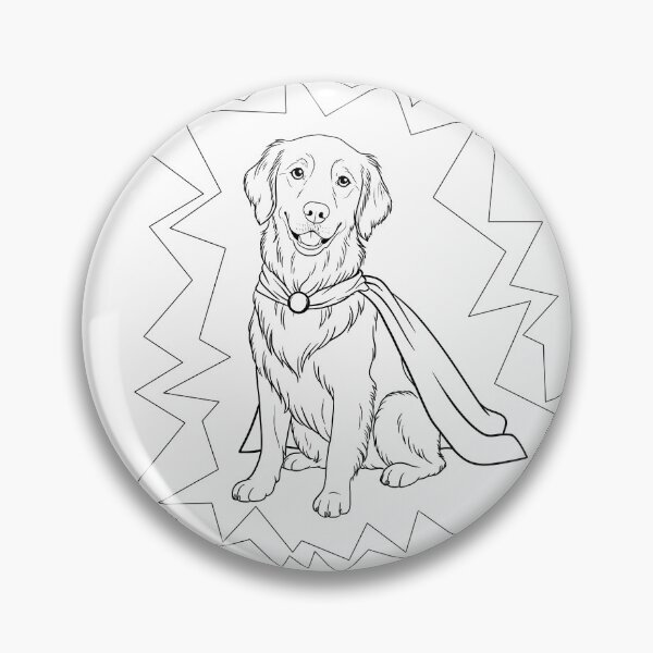Item preview, Superdog Golden Retriever  designed and sold by WildLakePatterns.