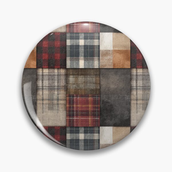 Item preview, Lumberjack patchwork winter pattern  designed and sold by filigreedigital.