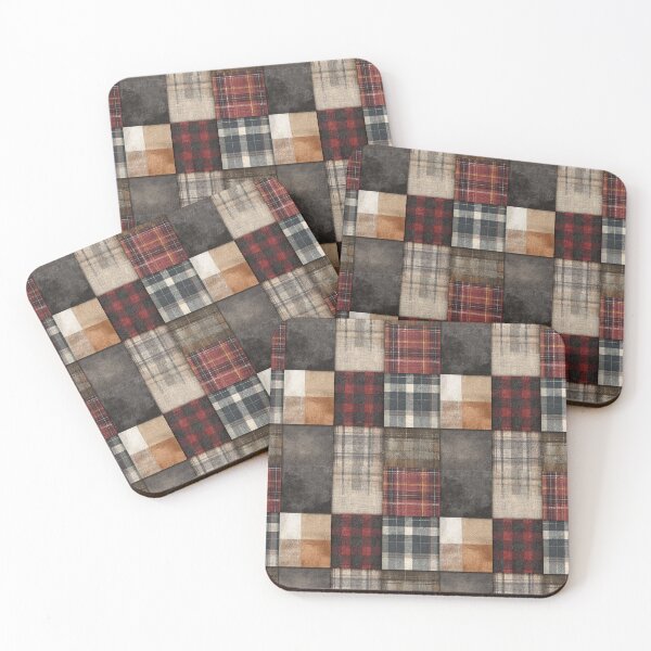 Item preview, Lumberjack patchwork winter pattern  designed and sold by filigreedigital.