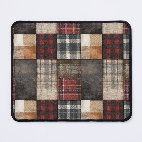 Item preview, Lumberjack patchwork winter pattern designed and sold by filigreedigital.