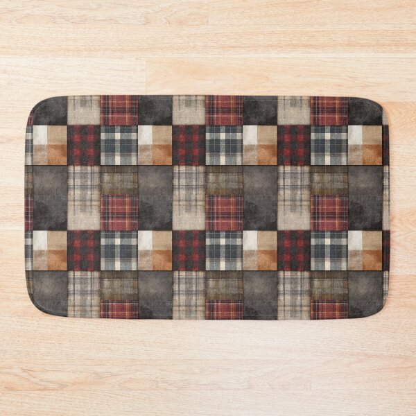Item preview, Lumberjack patchwork winter pattern  designed and sold by filigreedigital.