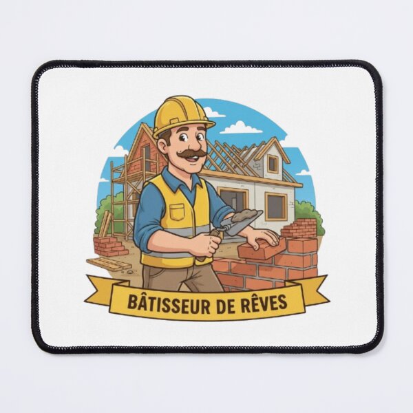 Aperçu de l'œuvre Le Maçon Bâtisseur : Fier Artisan de la Construction créée et vendue par Sappe_online.