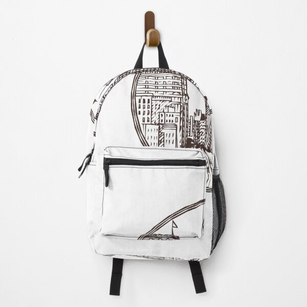 Item preview, Vintage Hand-Drawn Cityscape Emblem designed and sold by ZentroShop.