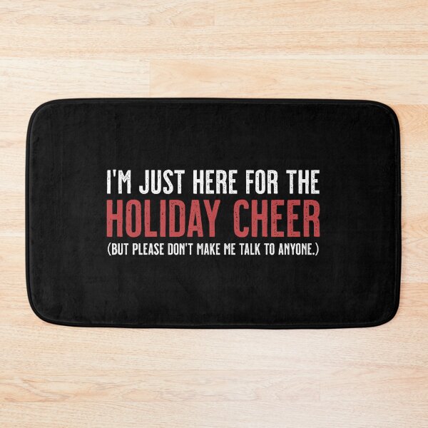 Item preview, I'm Just Here For The Holiday Cheer Don't Talk To Me Funny Christmas T-Shirt | Introvert Xmas Social Humor designed and sold by 89BLACK.