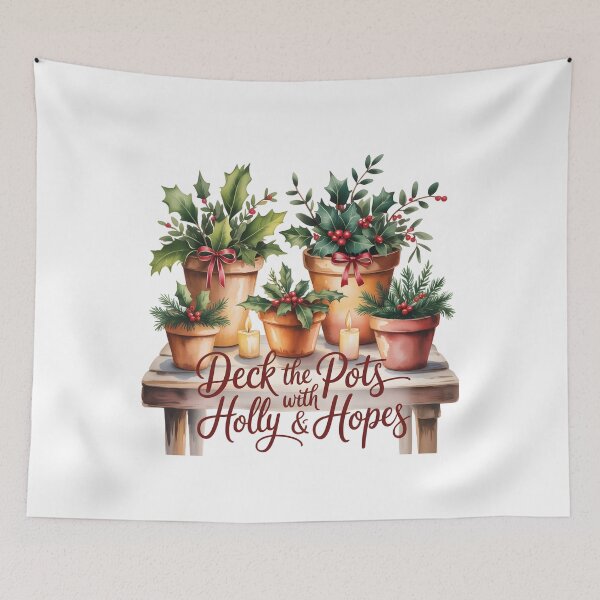Item preview, Deck the Pots with Holly & Hopes - Christian Plant Christmas Shirt designed and sold by 123artistickay.