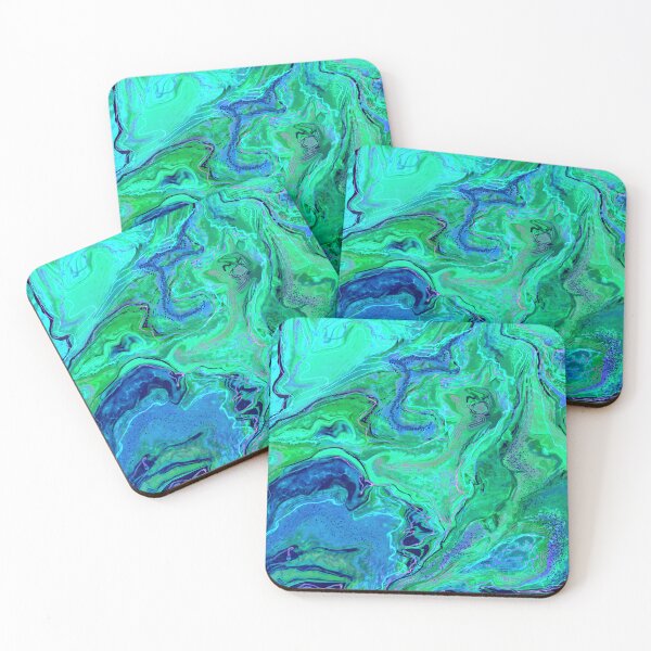 Item preview, Blue Green liquid art designed and sold by AdRonDesign.