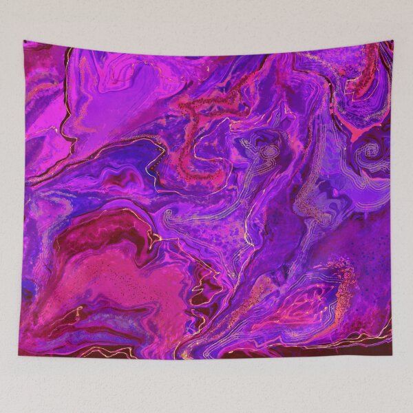 Item preview, Purple red liquid art designed and sold by AdRonDesign.
