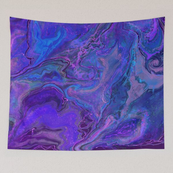 Item preview, Purple blue liquid art designed and sold by AdRonDesign.