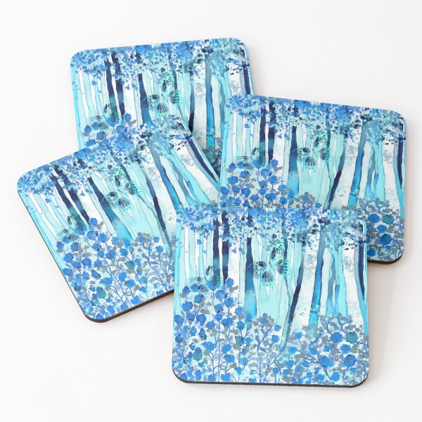 Item preview, Blue forest with butterflies designed and sold by AdRonDesign.