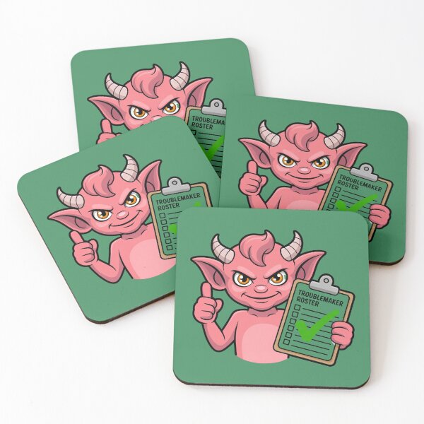 Item preview, `Official Troublemaker Roster | Funny Cartoon Devil Imp | Mischievous Character Design` designed and sold by mawitn.