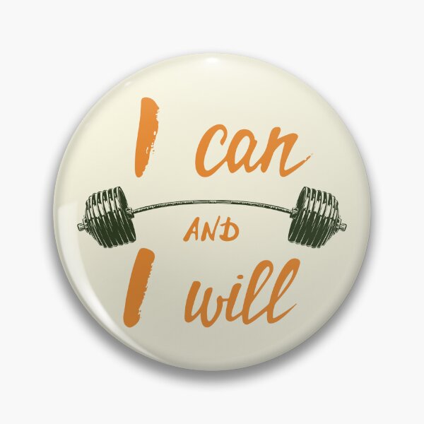 Item preview, I Can and I Will Motivational Gym Typography Design designed and sold by DaVinciFeather.