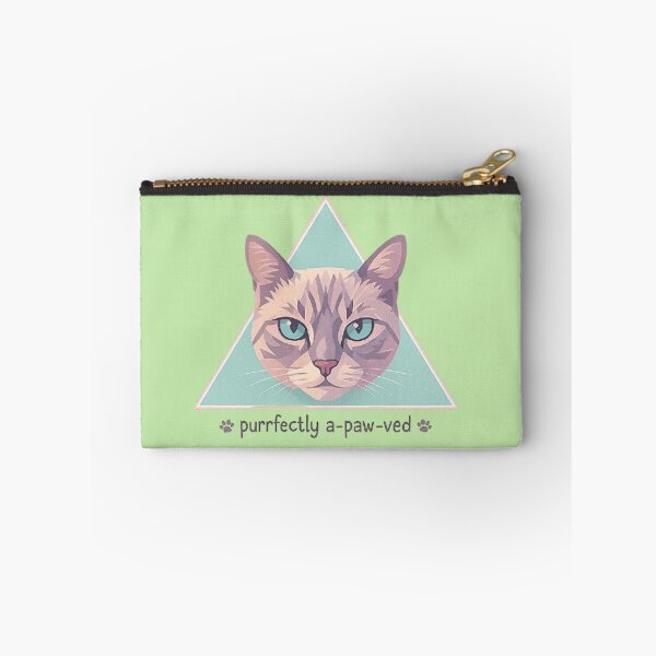 Item preview, Purrfectly A-paw-ved - Geometric Cat Pun designed and sold by MiLaKK.