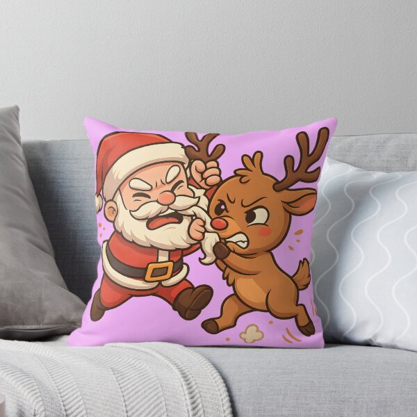 Item preview, Mini Santa vs. Mini Reindeer – Total Christmas Chaos designed and sold by KawaiiOrbit.
