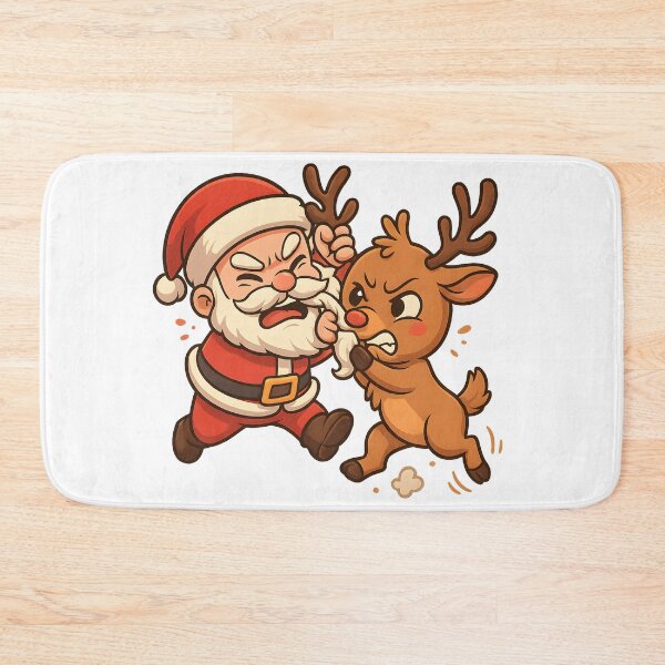 Item preview, Mini Santa vs. Mini Reindeer – Total Christmas Chaos designed and sold by KawaiiOrbit.