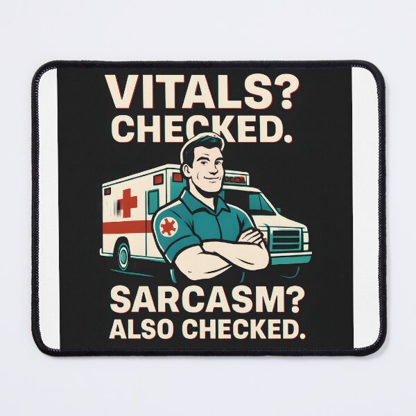 Item preview, Vitals and Sarcasm designed and sold by Rebuilt Tech LLC.