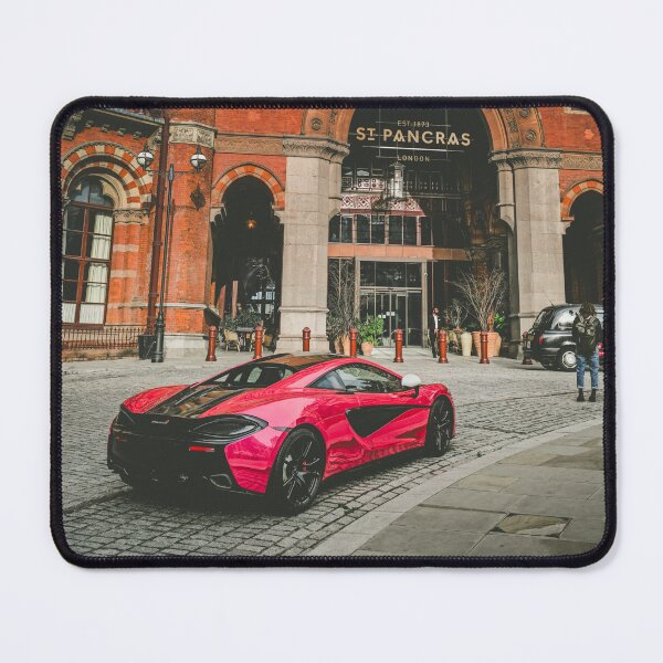 Item preview, Pink McLaren at St Pancras – Retro London Vibes designed and sold by DiscoverySB.