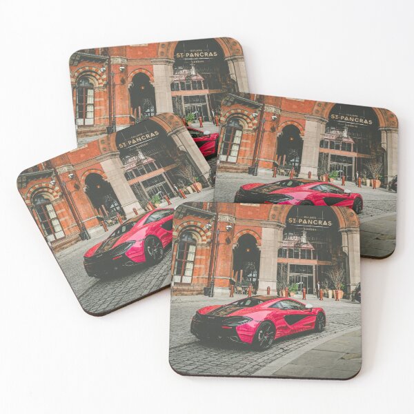 Item preview, Pink McLaren at St Pancras – Retro London Vibes designed and sold by DiscoverySB.