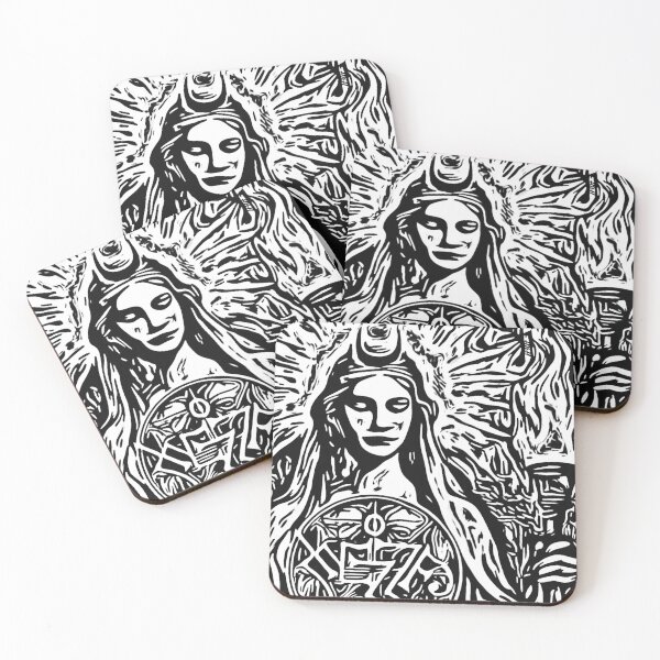 Item preview, Black and White Hekate Phosphorus  designed and sold by HEARTHandHILLS.
