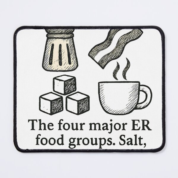 Item preview, The Four major ER food groups designed and sold by Rebuilt Tech LLC.