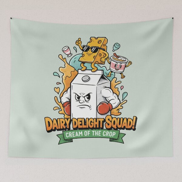Item preview, Dairy Delight Squad Cream of the Crop - Funny Milk Carton Art designed and sold by AwesomeBeyondLimits.