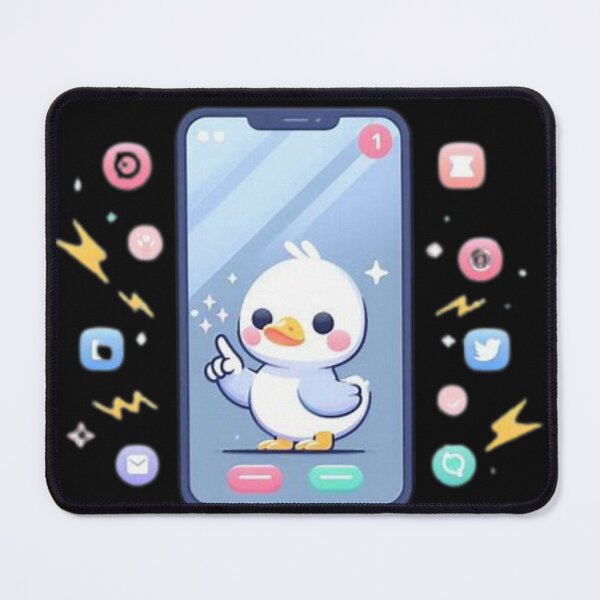 Item preview, Duck With Glowing Phone – Minimal Tech Humor Vector designed and sold by t-shirts4you4.