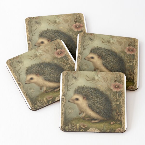 Item preview, Cute Hedgehog - Vintage Graphic Art designed and sold by ChefsSpicyFits.