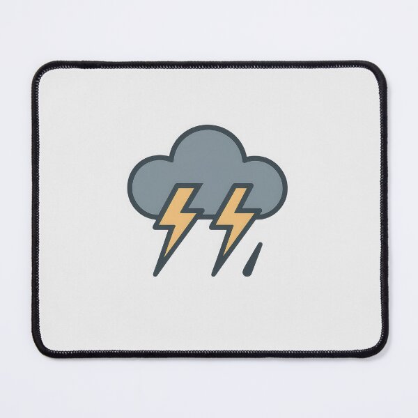 Artikelvorschau, Gewitterwolke mit Blitz – Minimalistische Wettersymbolik entworfen und verkauft von NoctaHike.