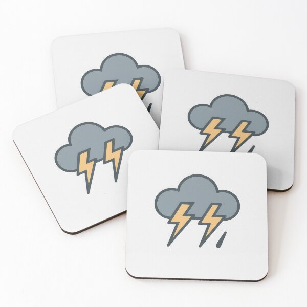 Item preview, Thunderstorm Cloud with Lightning – Minimal Weather Icon Art designed and sold by NoctaHike.