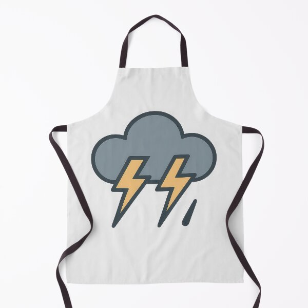 Item preview, Thunderstorm Cloud with Lightning – Minimal Weather Icon Art designed and sold by NoctaHike.