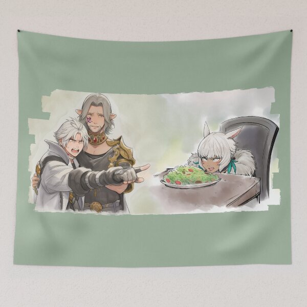 Item preview, Final Fantasy XIV - Thancred Yelling at a Cat Girl designed and sold by nyanjutsu.