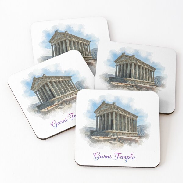 Item preview, Garni Temple Armenia Watercolor Art | Ancient Armenian Architecture designed and sold by NareArt.