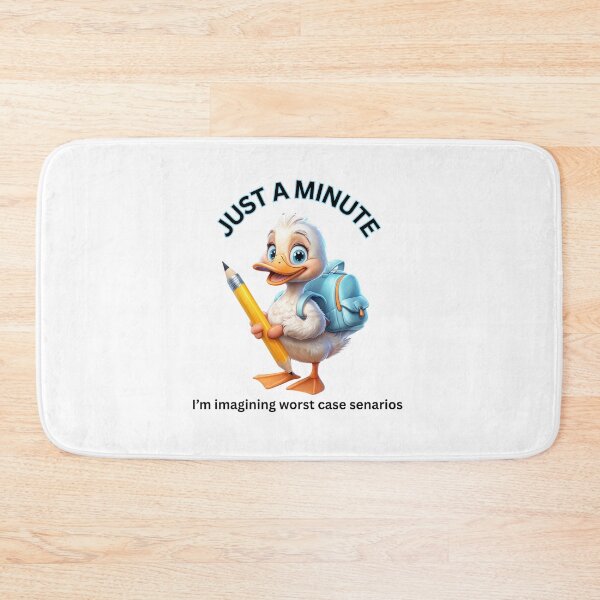 Item preview, Just A Minute I'm Imagining Worst Case Scenarios T-Shirt | Cute Duck Anxiety Humor Gift | Funny Pessimist Coffee Mug | Back to School Stress Sticker designed and sold by WHDProduction45.