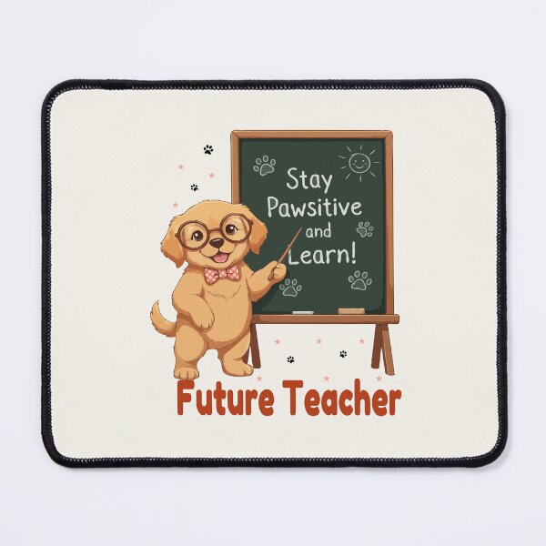 Item preview, Adorable Teacher Puppy with Chalkboard | Cute Classroom Dog | Puppy Dreams Big Series designed and sold by The Real Life Symphony.