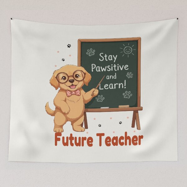 Item preview, Adorable Teacher Puppy with Chalkboard | Cute Classroom Dog | Puppy Dreams Big Series designed and sold by The Real Life Symphony.