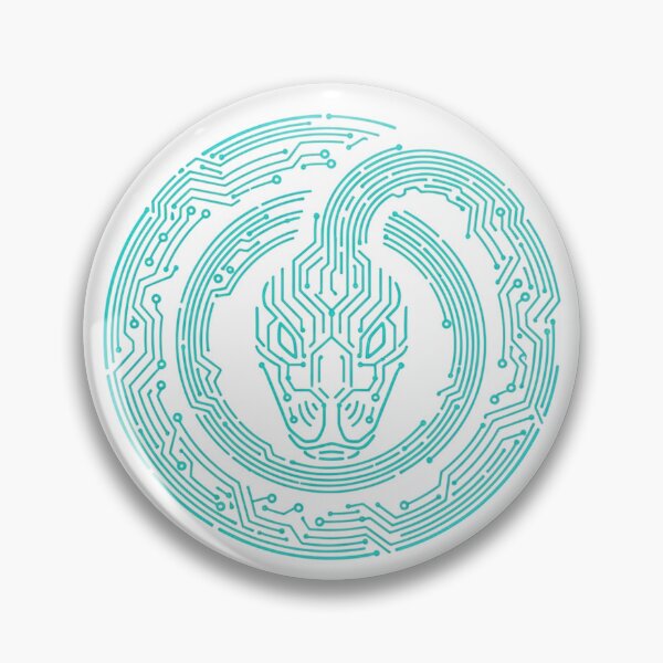 Item preview, Cyber Serpent Circuit – Futuristic Tech Dragon Emblem Mini designed and sold by LIVE_FREE.