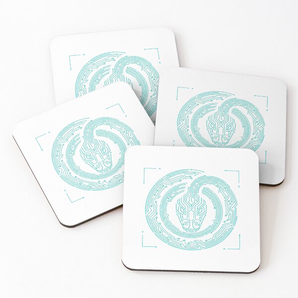 Item preview, Cyber Serpent Circuit – Futuristic Tech Dragon Emblem Mini designed and sold by LIVE_FREE.