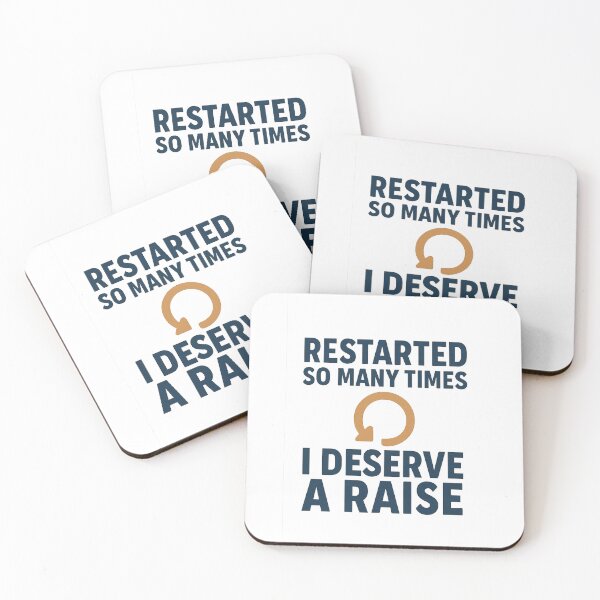 Item preview, Restarted So Many Times I Deserve a Raise - IT Humor Retro Design designed and sold by Work Life Tees.