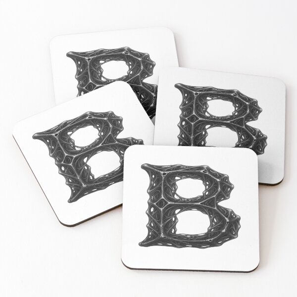 Item preview, Futuristic Biomechanical Letter B – 3D Cyberpunk Alphabet Art designed and sold by Smart Buds.