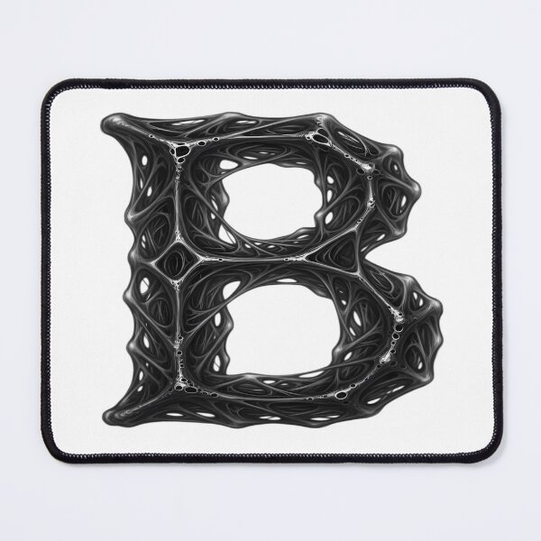 Item preview, Futuristic Biomechanical Letter B – 3D Cyberpunk Alphabet Art designed and sold by Smart Buds.