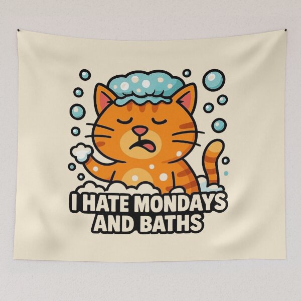 Item preview,  I Hate Mondays And Baths - Grumpy Cat in Bath designed and sold by MiLaKK.