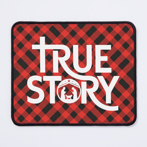 Item preview, True Story Nativity Scene John 3:16 Christian Christmas Plaid design designed and sold by Luvjesus2.