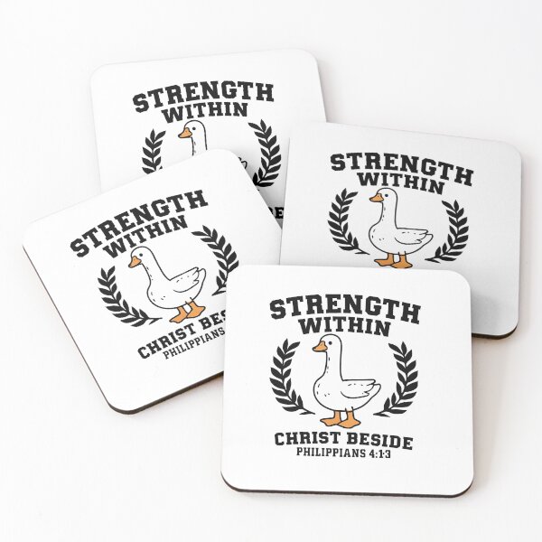 Item preview, Strength Within Christ Beside Philippians 4:13 T-Shirt | Christian Duck Art | Cute Religious Faith Sticker | Bible Verse Gift designed and sold by WHDProduction45.