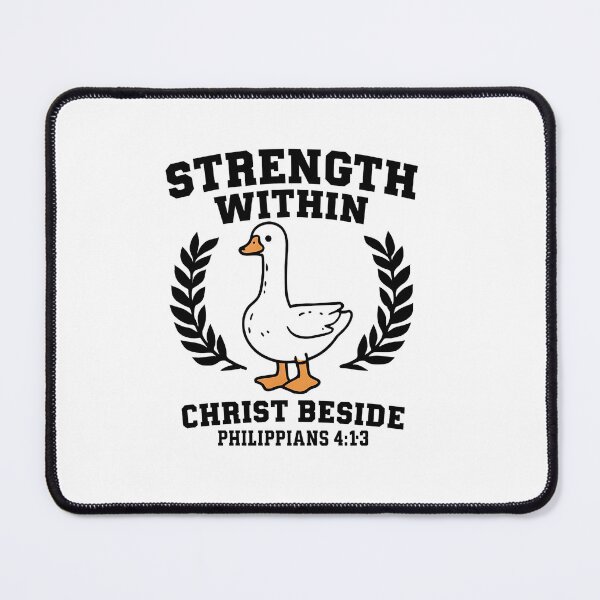Item preview, Strength Within Christ Beside Philippians 4:13 T-Shirt | Christian Duck Art | Cute Religious Faith Sticker | Bible Verse Gift designed and sold by WHDProduction45.