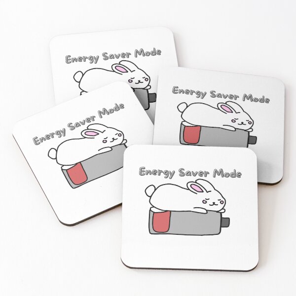 Item preview, Energy Saver Mode Bunny – Cute Sleepy Rabbit Low Battery Design designed and sold by Marie Draws.