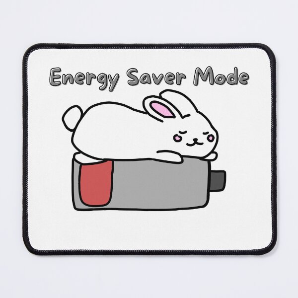 Item preview, Energy Saver Mode Bunny – Cute Sleepy Rabbit Low Battery Design designed and sold by Marie Draws.