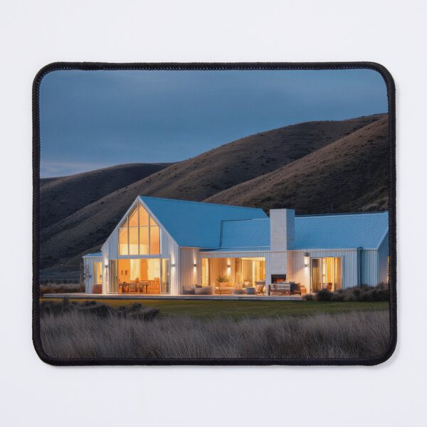 Item preview, Modern house at dusk near mountains designed and sold by anytka.